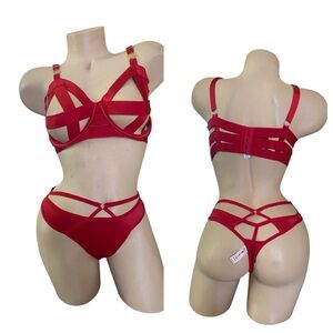 Victorias Secret Luxe Seriously Sexy Set Balconette Bra38C cheeky Panty Medium